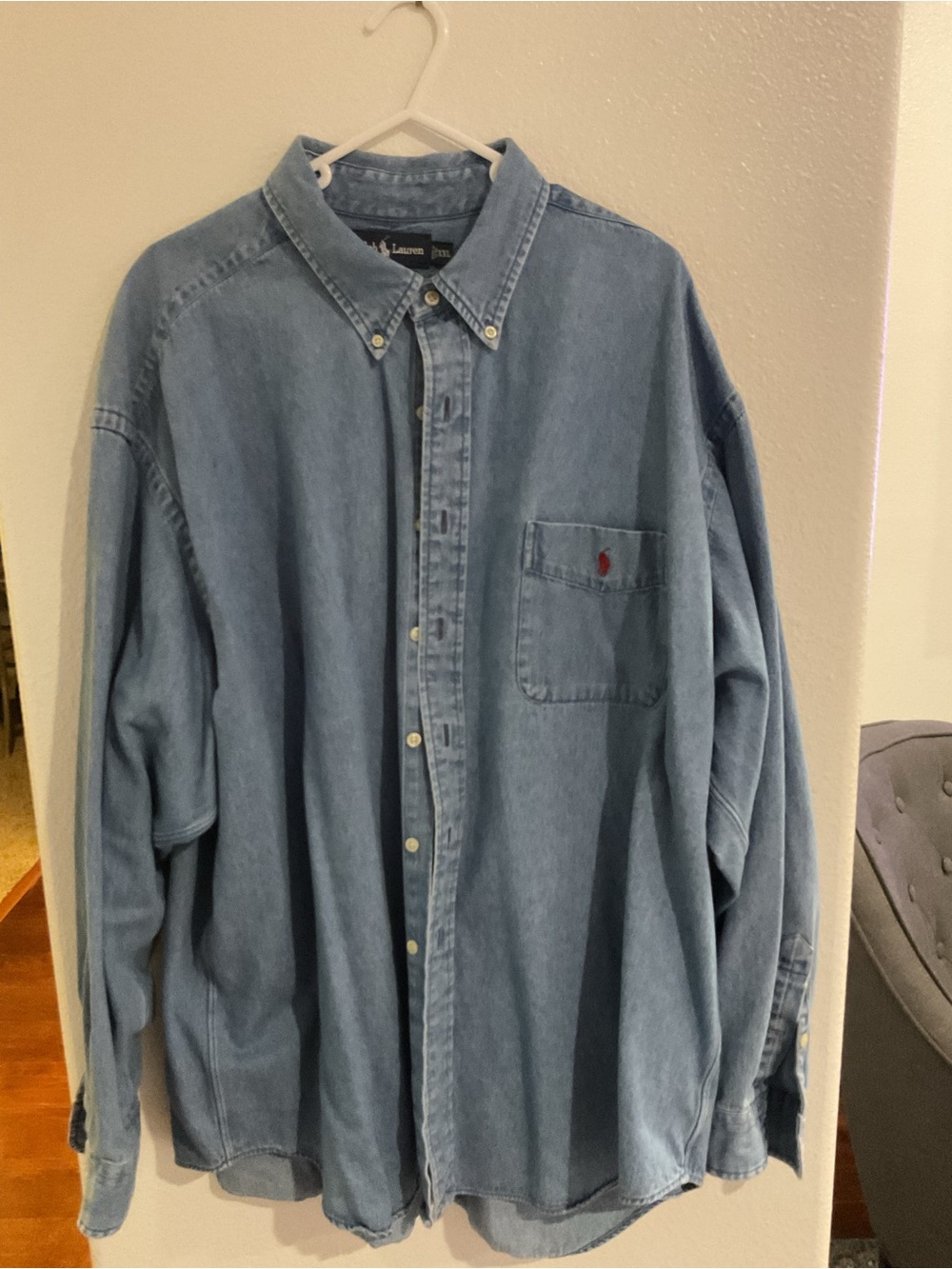 Ralph Lauren Light Blue Denim Button-Down Shirt